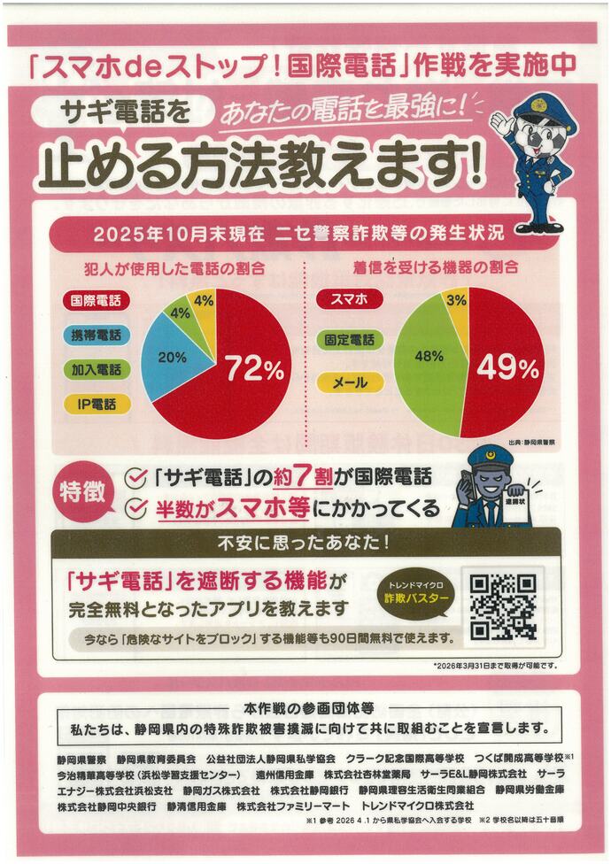 サギ電話止める方法を教えます
